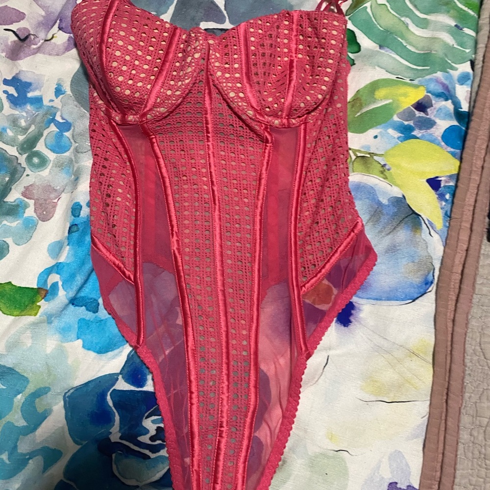 Brand new with tags lingerie teddy with snap close